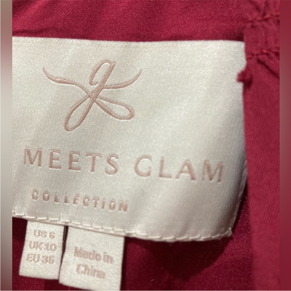 Gal Meets Glam Red MIDI Dress with long Sleeve Good condition - Picture 9 of 15